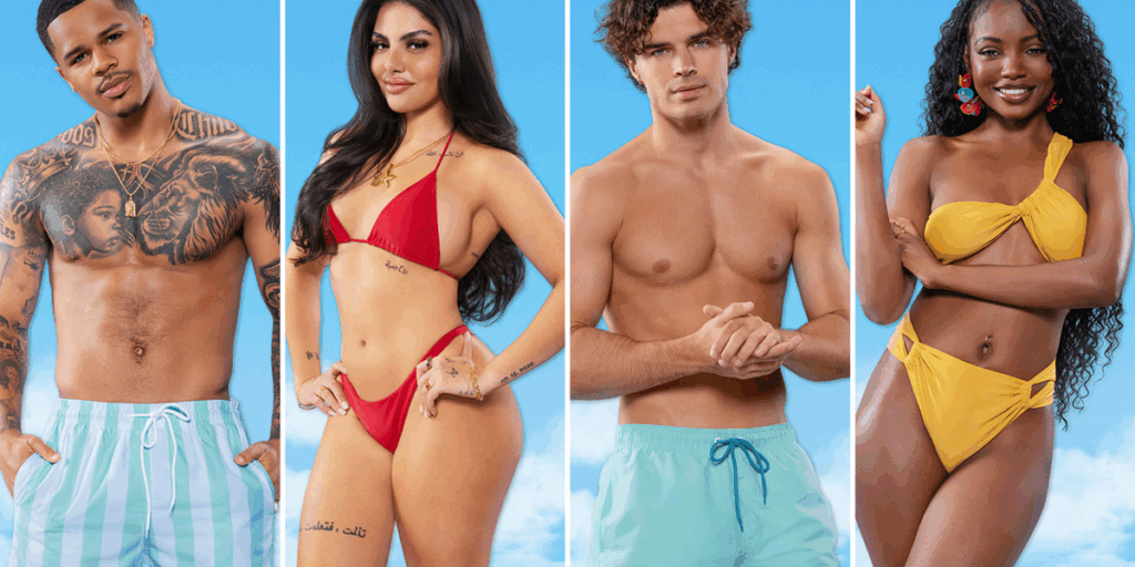 a-photo-collage-of-four-members-from-the-love-island-cast-in-swimsuits.png